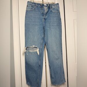 Zara Blue Distressed Women Jeans
